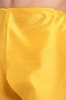 Men yellow Silk Kurta & Churidar with Jacket