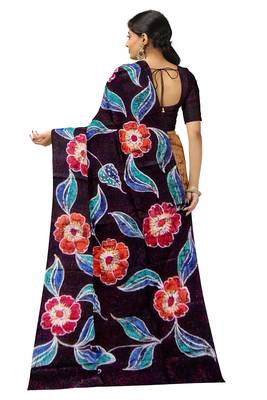 hand batik mulberry silk mark saree and blouse piece with silk mark 4