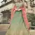Green glitter dori, zari and thread embroidered with stone work satin semi stitched lehenga