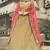 Yellow dori, zari and thread embroidered with stone work satin semi stitched lehenga