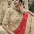 Beige dori, zari and thread embroidered with stone work satin Semi Stitched Lehenga
