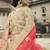 Beige dori, zari and thread embroidered with stone work satin Semi Stitched Lehenga