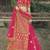 Pink dori, zari and thread embroidered with stone work satin semi stitched lehenga