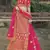 Pink dori, zari and thread embroidered with stone work satin semi stitched lehenga