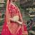 Pink dori, zari and thread embroidered with stone work satin semi stitched lehenga