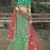 Green dori, zari and thread embroidered with stone work satin semi stitched lehenga