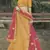 Captivating Yellow Colored Dori, Zari, and Thread Embroidered with stone work satin Lehenga choli for wedding