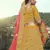 Captivating Yellow Colored Dori, Zari, and Thread Embroidered with stone work satin Lehenga choli for wedding