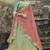Green dori, zari and thread embroidered with stone work satin semi stitched lehenga
