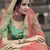 Green dori, zari and thread embroidered with stone work satin semi stitched lehenga