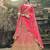 Pink dori, zari and thread embroidered with stone work satin semi stitched lehenga