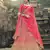 Pink dori, zari and thread embroidered with stone work satin semi stitched lehenga