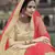 Beige dori, zari and thread embroidered with stone work satin semi stitched lehenga