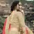 Beige dori, zari and thread embroidered with stone work satin semi stitched lehenga