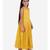 All over dots printed gown  yellow