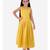 All over dots printed gown  yellow