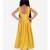 All over dots printed gown  yellow