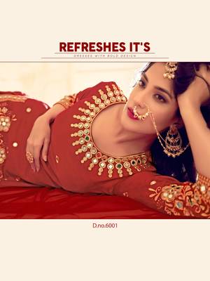 Red embroidered silk cotton salwar 2
