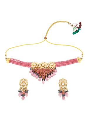 Pink kundan necklace-sets 1