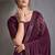 Wine embroidered lycra saree with blouse