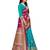 Sareemall Green & Pink Casual Art Silk Printed Saree With Unstitched Blouse