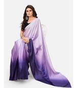 Purple Satin Ready to Wear Saree With Ombre Effect