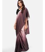 Mauve Satin Ready to Wear Saree With Ombre Effect