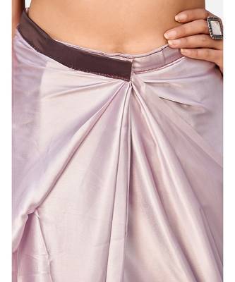 mauve satin ready to wear saree with ombre effect 6