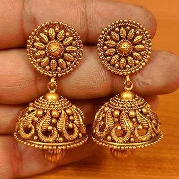 Gold jhumkas 1