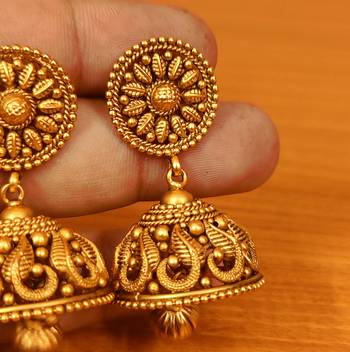 Gold jhumkas 2