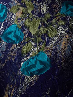 Sareemall Blue Festive Crepe Printed Saree With Unstitched Blouse 3