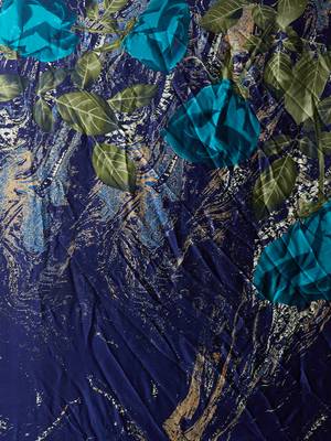 Sareemall Blue Festive Crepe Printed Saree With Unstitched Blouse 4