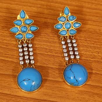 Turquoise danglers-drops 1