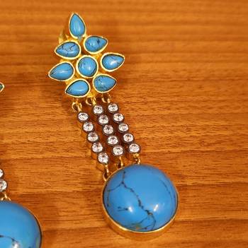Turquoise danglers-drops 2