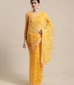 Sareemall Orange Festive Brasso Brasso Saree With Unstitched Blouse