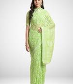 Sareemall Green Festive Brasso Brasso Saree With Unstitched Blouse
