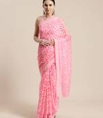 Sareemall Pink Festive Brasso Brasso Saree With Unstitched Blouse