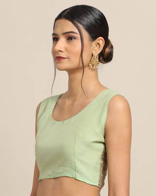 Sareemall Light Green Party Pure Linen Silk Woven Saree With Unstitched Blouse 3