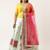Plus Size Women Sky Net Embroidered Semi-Stitched Lehenga & Unstitched Blouse with Dupatta