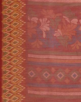 Sareemall Maroon Casual Brasso Printed Saree With Unstitched Blouse 3