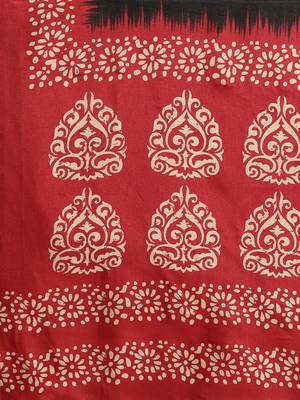 Sareemall Black Casual Manipuri Silk Printed Saree With Unstitched Blouse 3