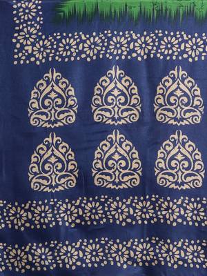 Sareemall Green Casual Manipuri Silk Printed Saree With Unstitched Blouse 3