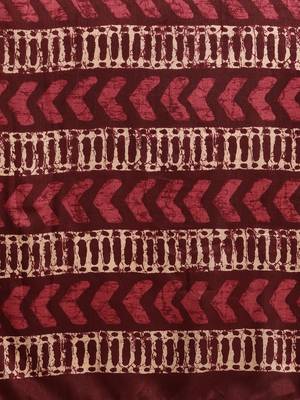 Sareemall Maroon Casual Manipuri Silk Printed Saree With Unstitched Blouse 3
