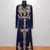 Navy blue Moroccan Kaftan With Sun-proof hijab