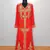 Red Moroccan Kaftan With Sun-proof hijab