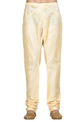 Gold printed art silk kurta-pajama 3