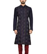 Multicolor printed blended cotton kurta-pajama