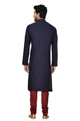 Multicolor printed blended cotton kurta-pajama 2