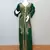 Dark Green Moroccan Kaftan With Sun-proof hijab