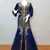 Navy blue Moroccan Kaftan With Sun-proof hijab